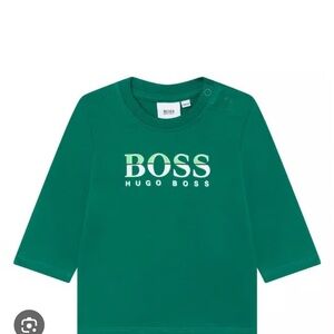 Hugo Boss Kids Green Long Sleeve Tee
